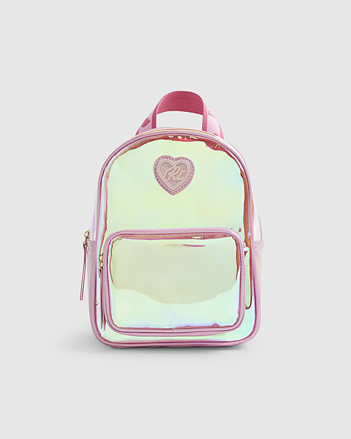 Girls Pink Jelly Printed Backpack