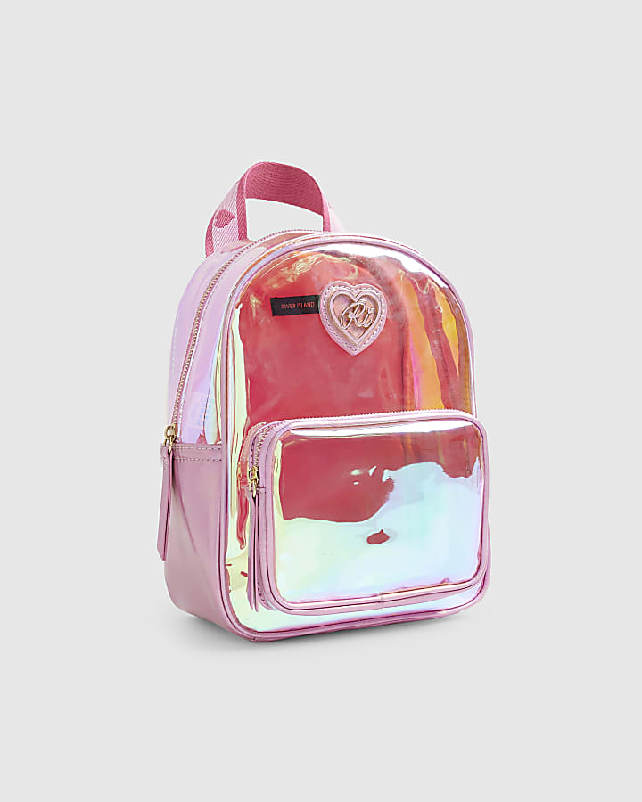 Girls Pink Jelly Printed Backpack