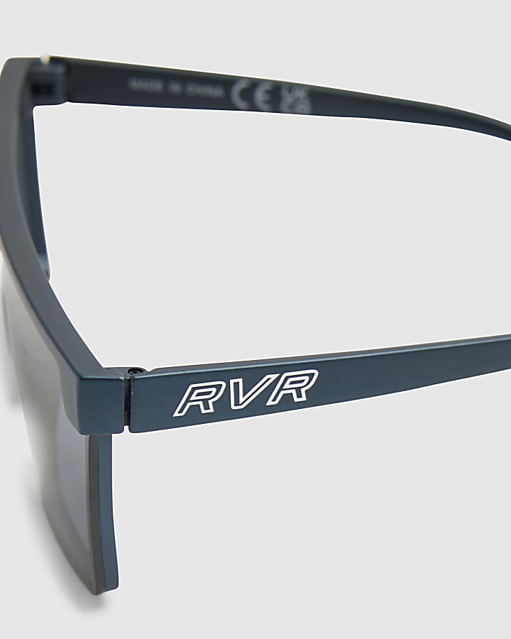 Boys Black Matte Visor Sunglasses