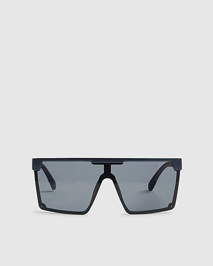Boys Black Matte Visor Sunglasses