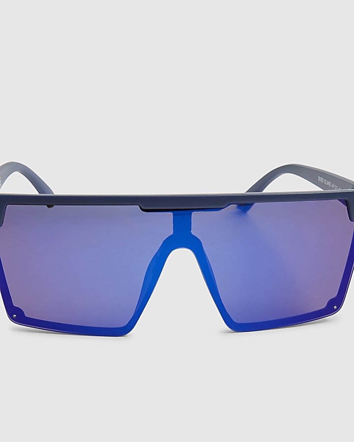 Boys Blue Matte Visor Sunglasses