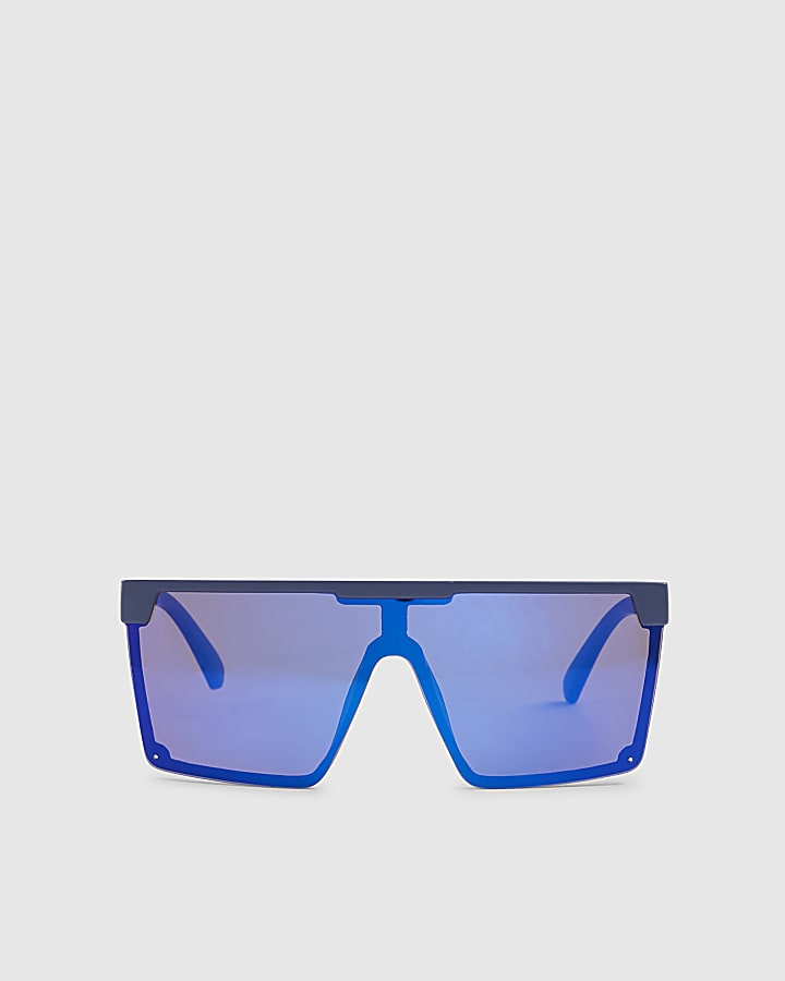 Boys Blue Matte Visor Sunglasses