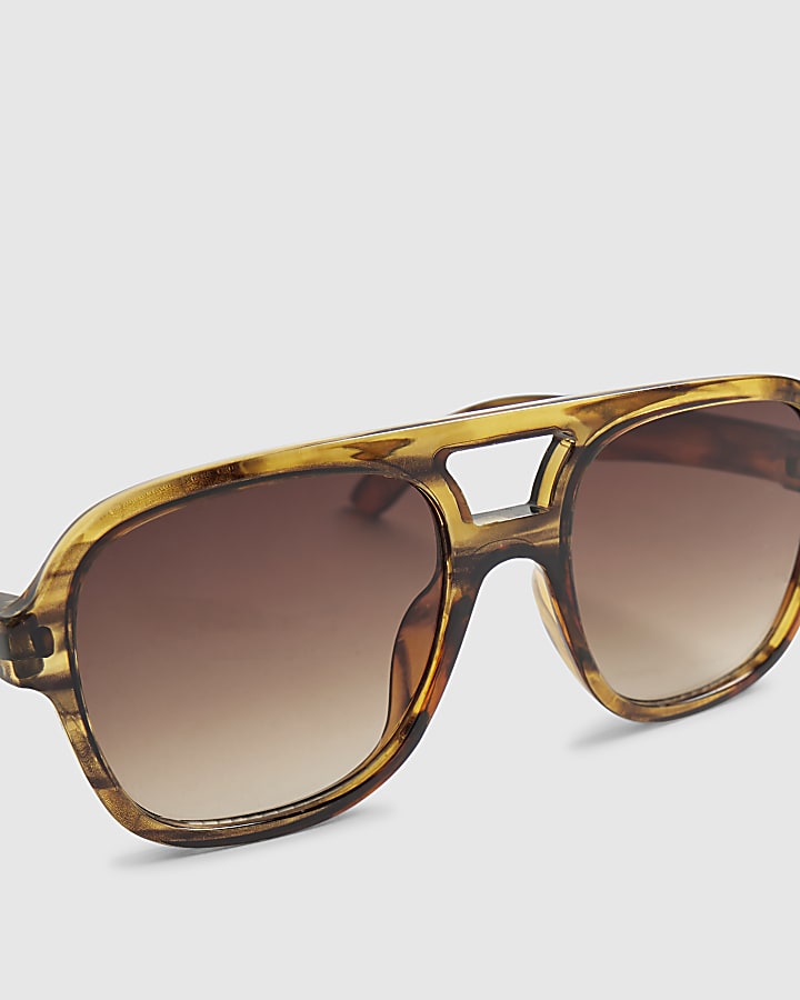 Boys Brown Aviator Sunglasses