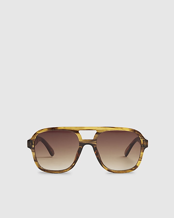 Boys Brown Aviator Sunglasses