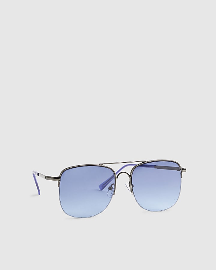 Boys Blue Metal Navigator Sunglasses