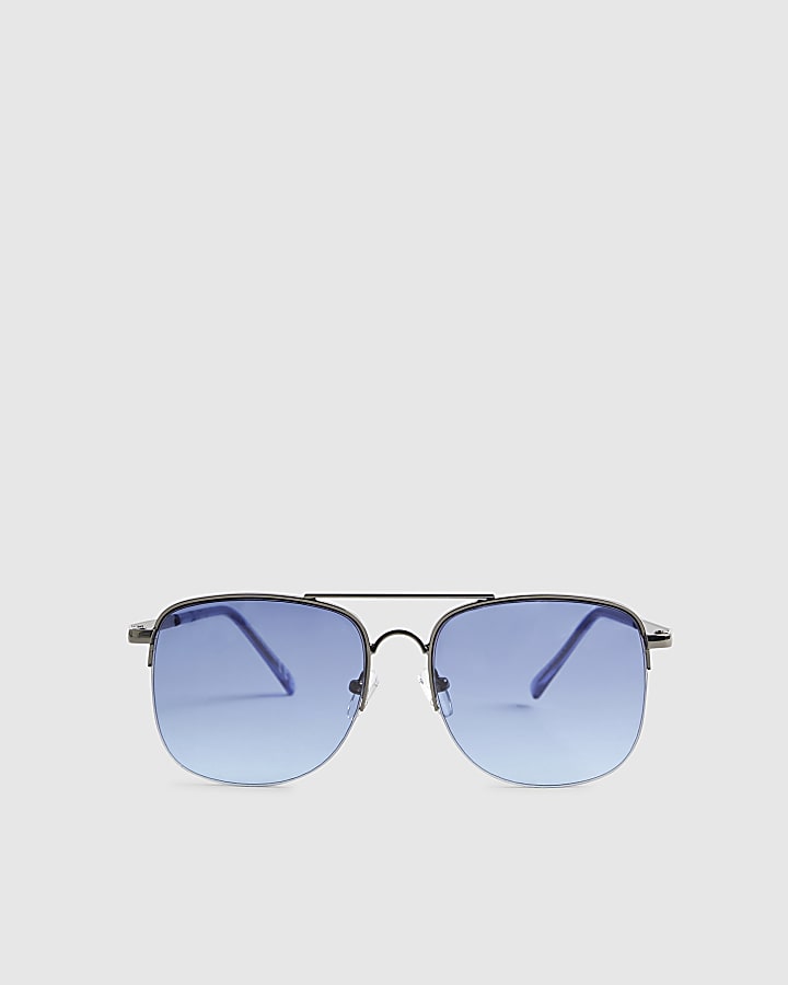 Boys Blue Metal Navigator Sunglasses