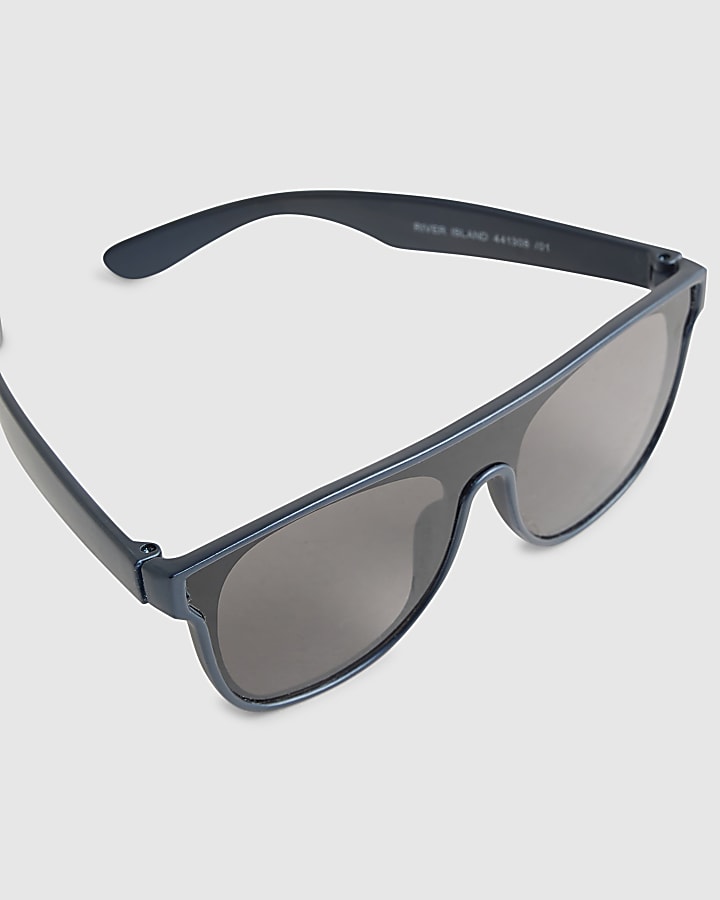 Mini Boys Black Matte Visor Sunglasses