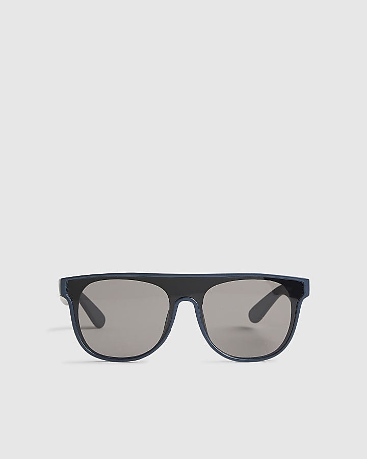 Mini Boys Black Matte Visor Sunglasses