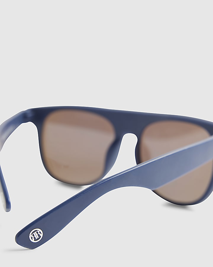 Mini Boys Blue Matte Visor Sunglasses