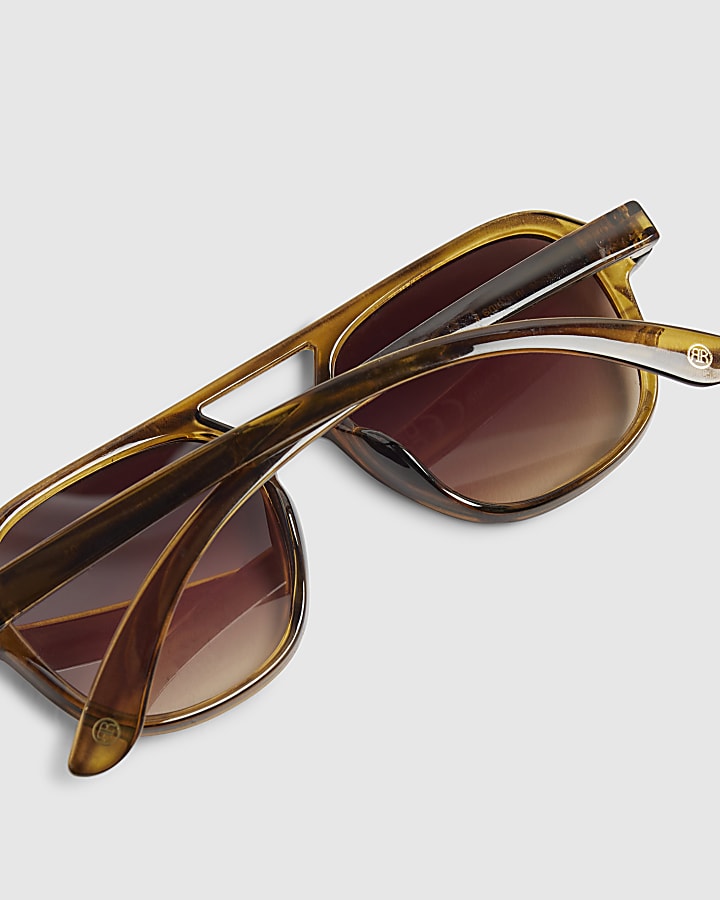 Mini Boys Brown Aviator Sunglasses