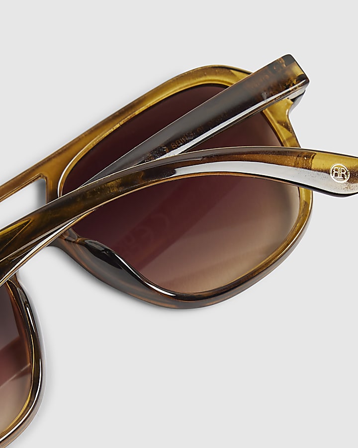 Mini Boys Brown Aviator Sunglasses