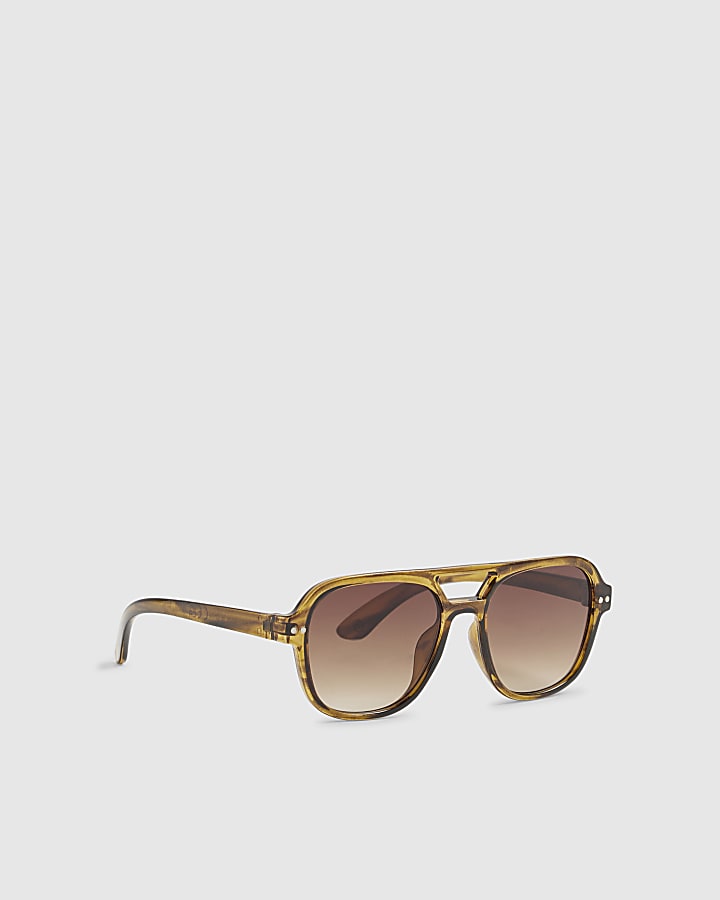 Mini Boys Brown Aviator Sunglasses