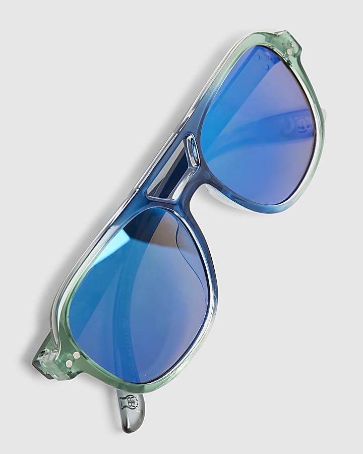 Mini Boys Blue Ombre Aviator Sunglasses