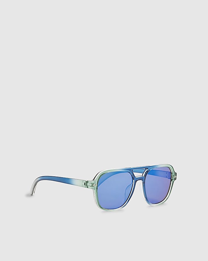 Mini Boys Blue Ombre Aviator Sunglasses