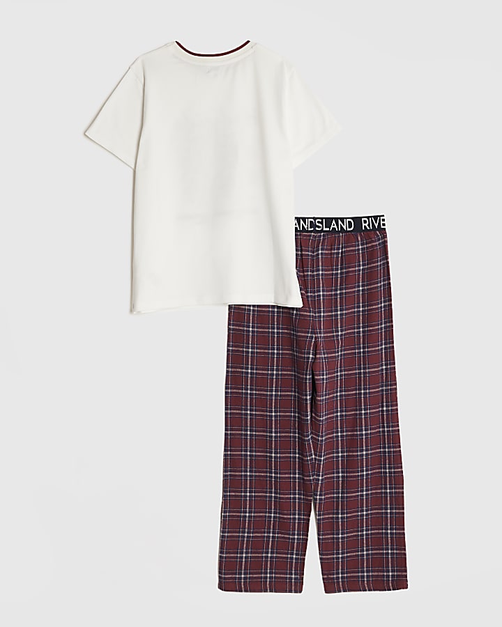 Boys Red Japanese Pyjama T-Shirt Set