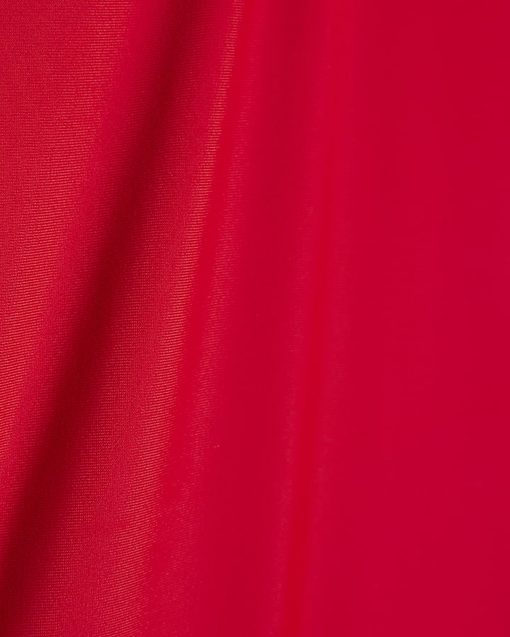 Mini Girls Red Heart Frill Swimsuit