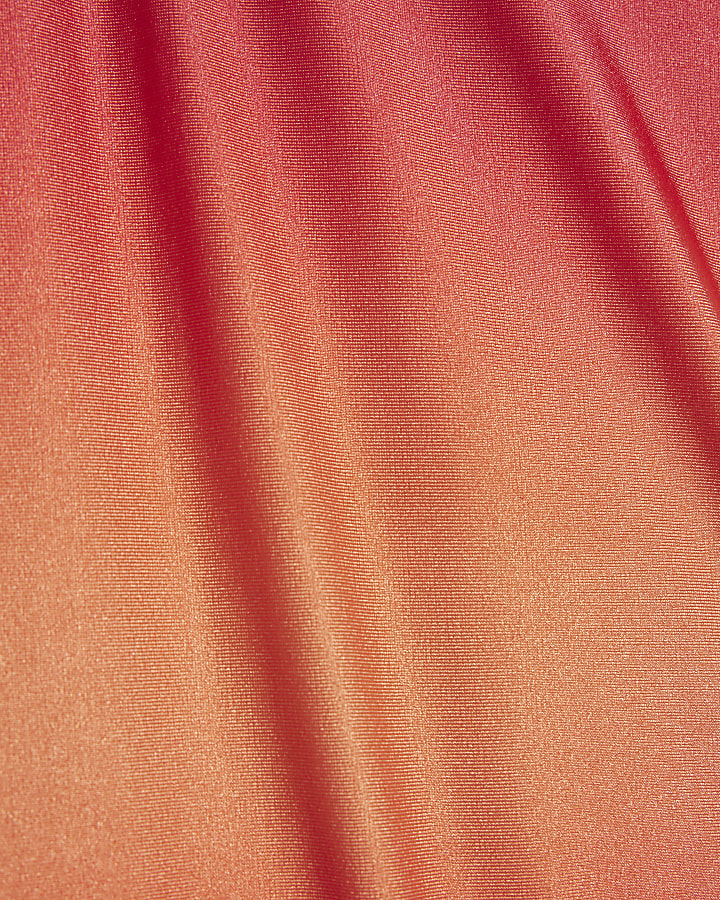 Girls Orange Ombre Sequin Sun Swimsuit