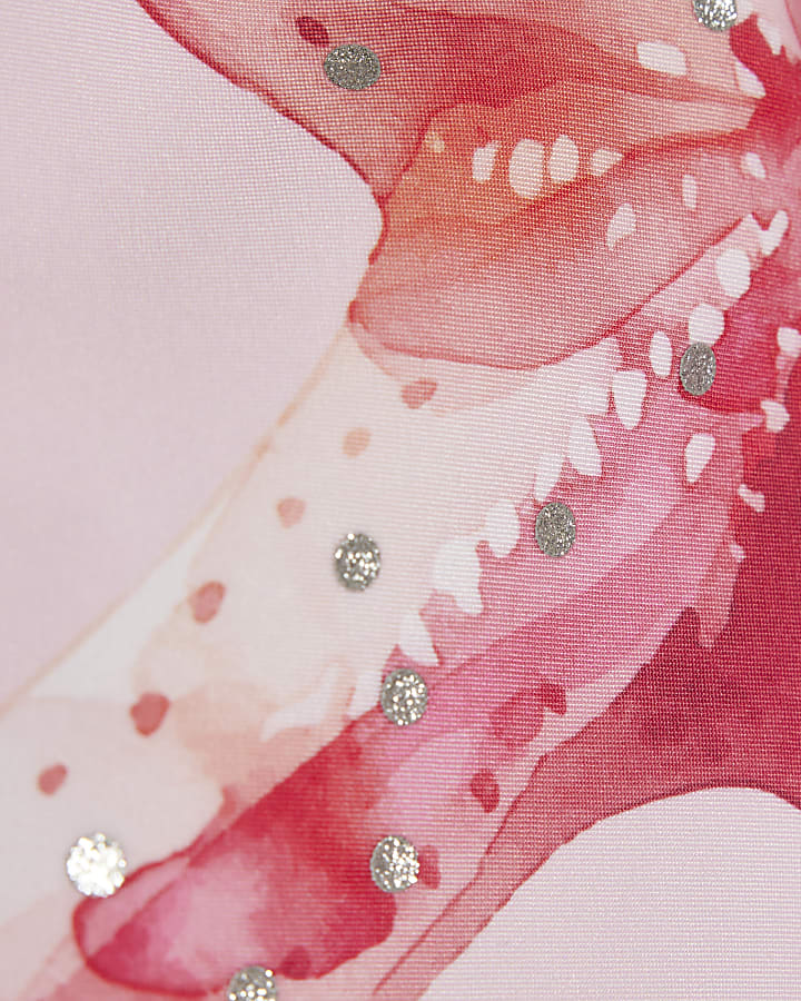 Mini Girls Pink Starfish Swimsuit Set