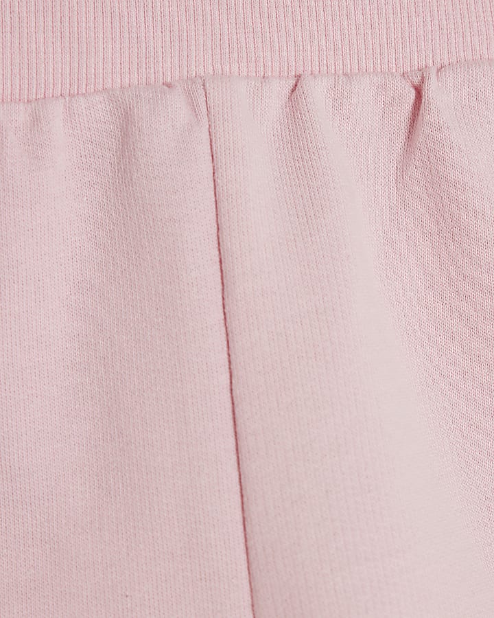 Girls Pink Bow Runner Shorts