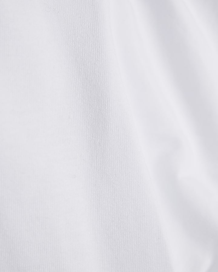 Mini Girls White Pearl Necklace T-Shirt