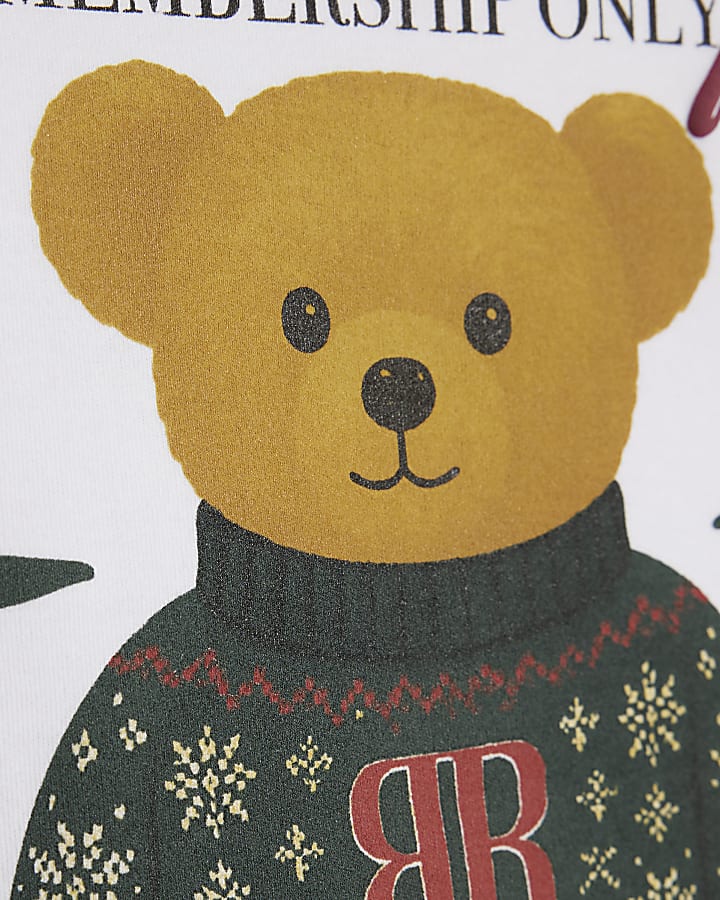 Mini Boys White Saint Alps Bear T-shirt