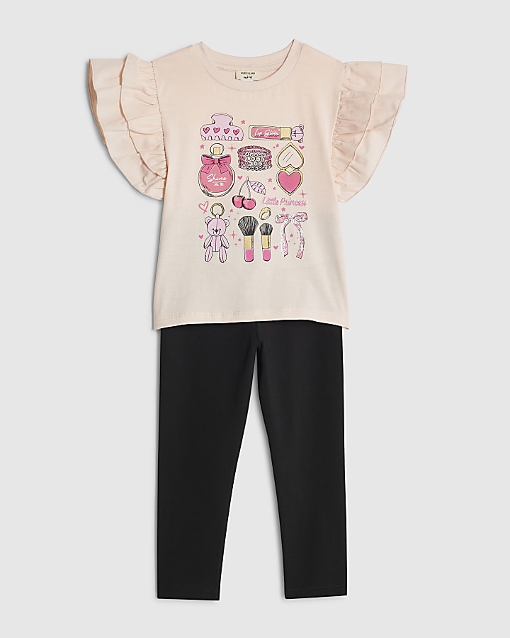Mini Girls Pink Beauty Box T-Shirt Set