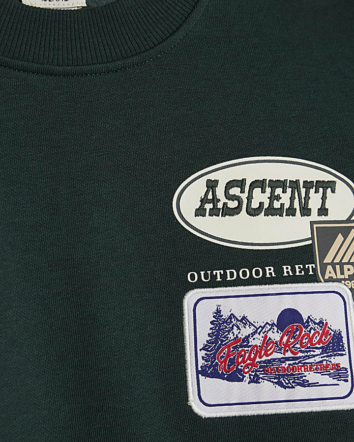 Boys Green Alpine Badge Sweatshirt