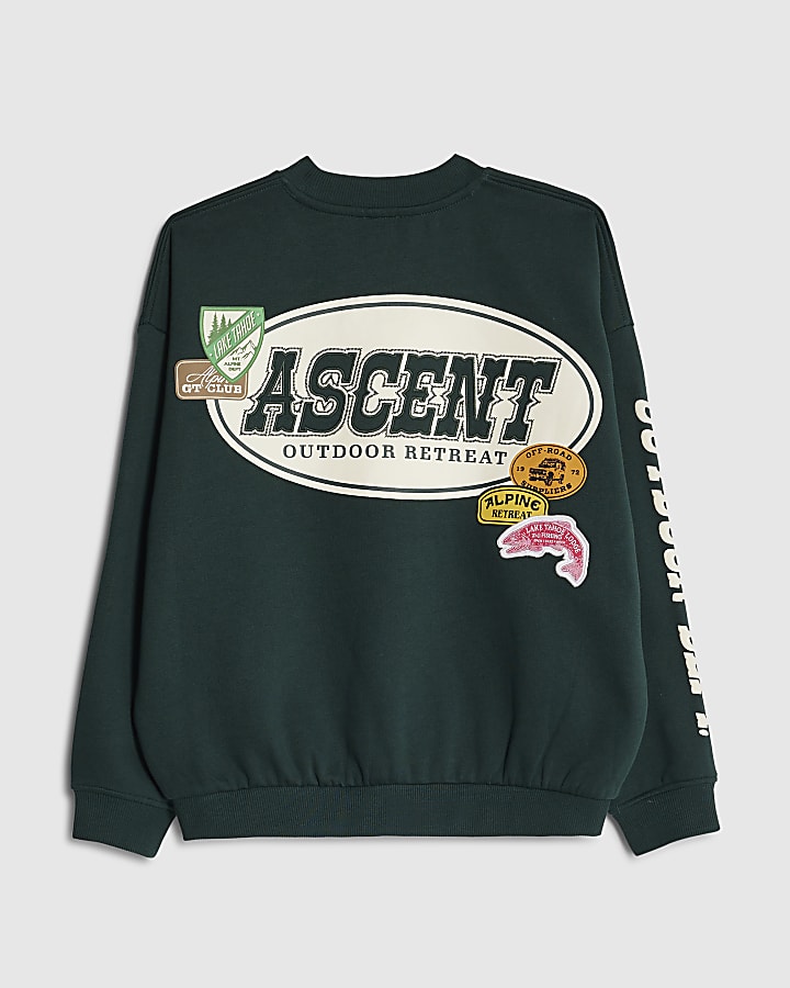 Boys Green Alpine Badge Sweatshirt