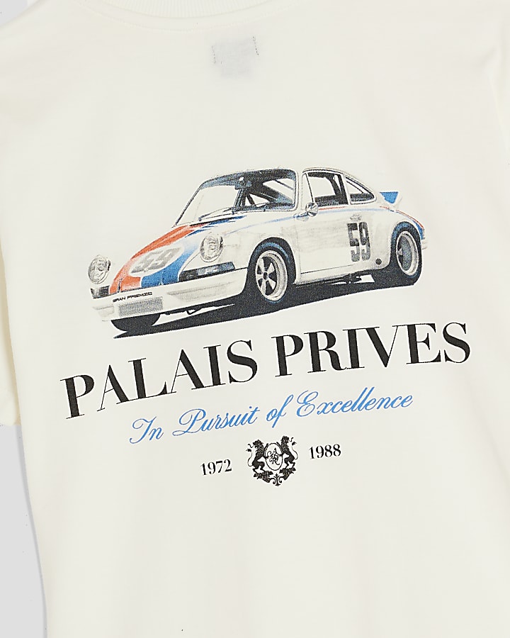 Boys Cream Palais Prives Car T-Shirt