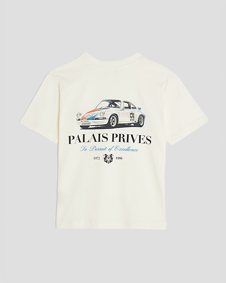 Boys Cream Palais Prives Car T-Shirt