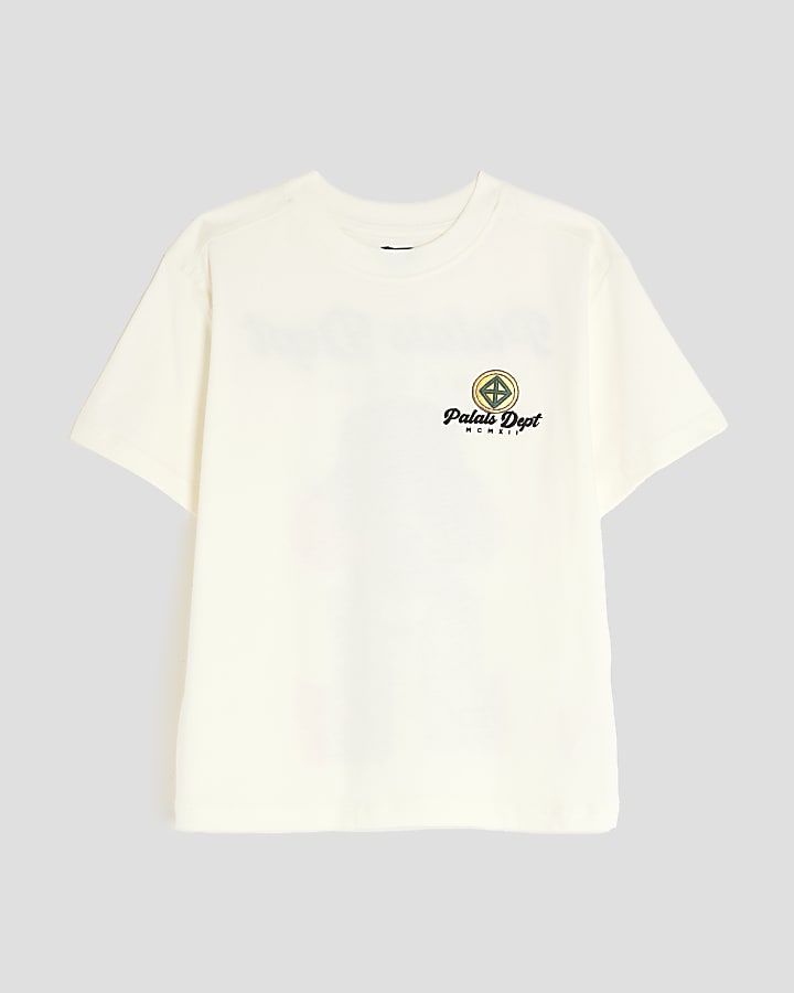 Boys Cream Cool Dog T-Shirt