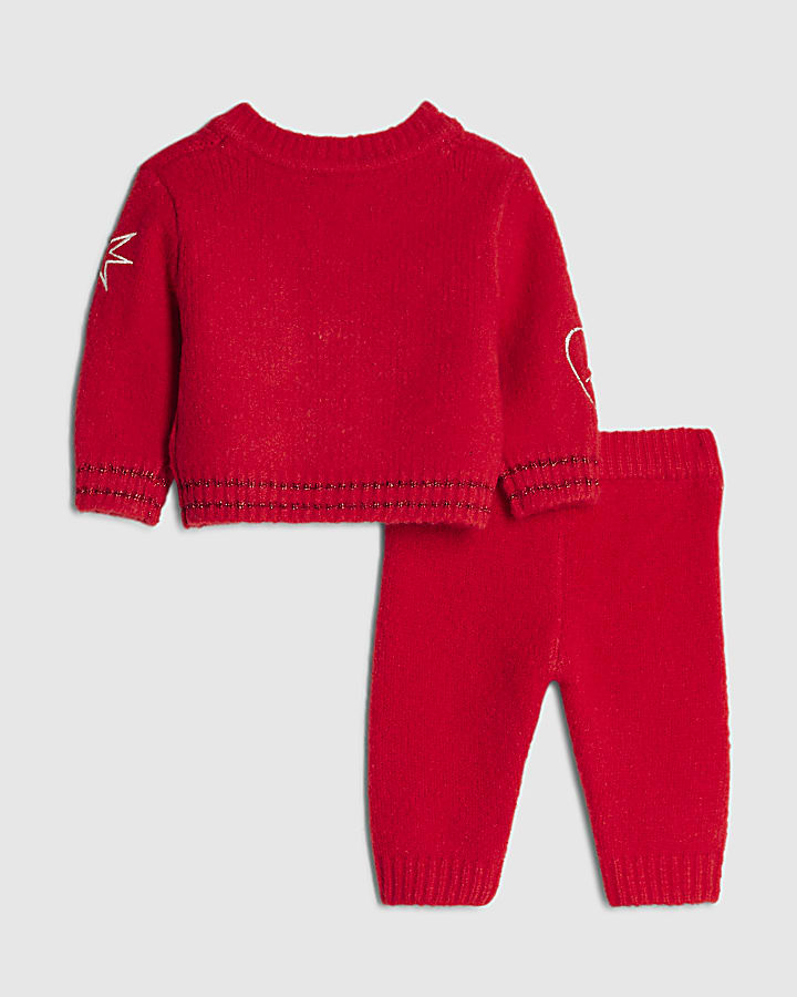 Nephthys Baby Girls Red Cardigan Set