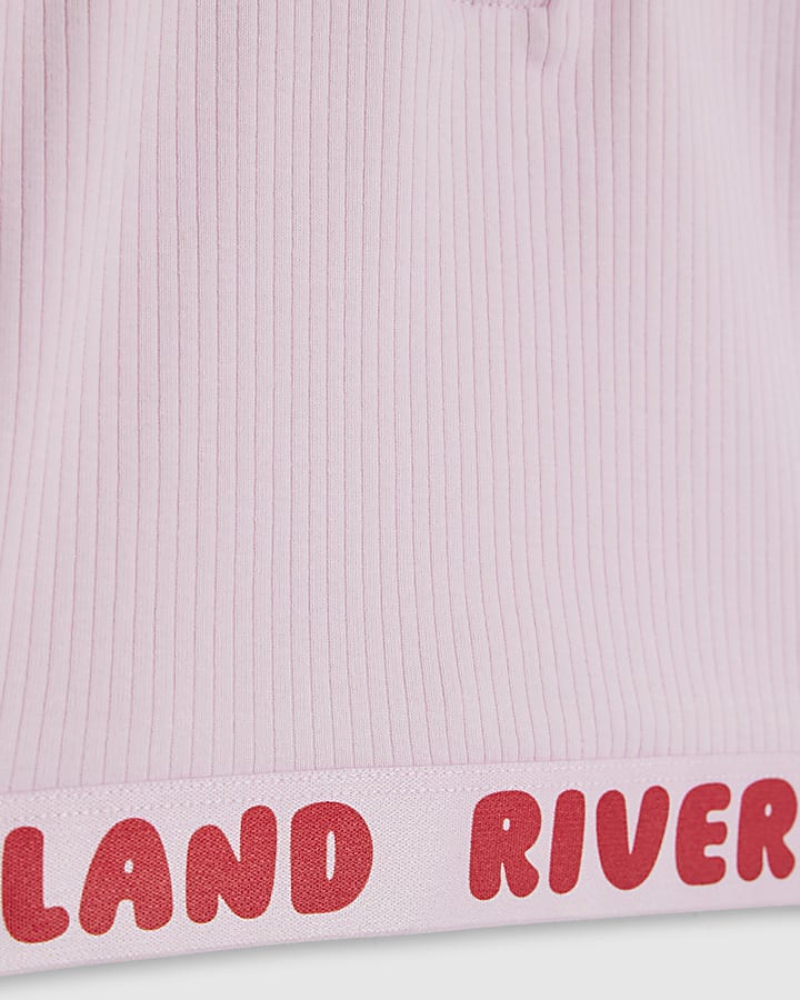 Girls Pink Zip Paris Polo Shirt