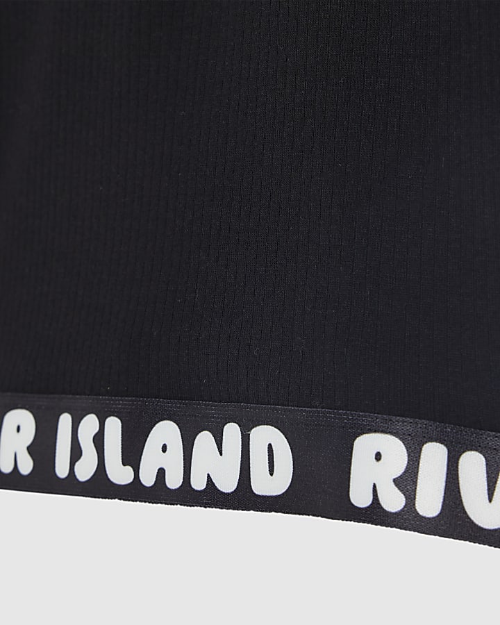 Girls Black Zip New York City Polo Shirt