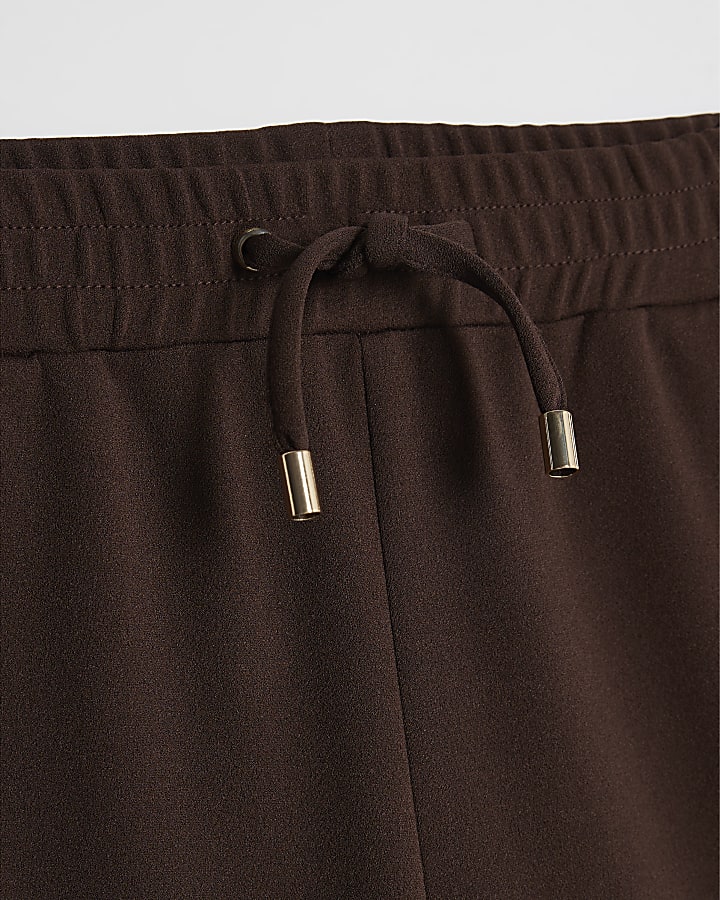 Girls Brown Wide Leg Trousers
