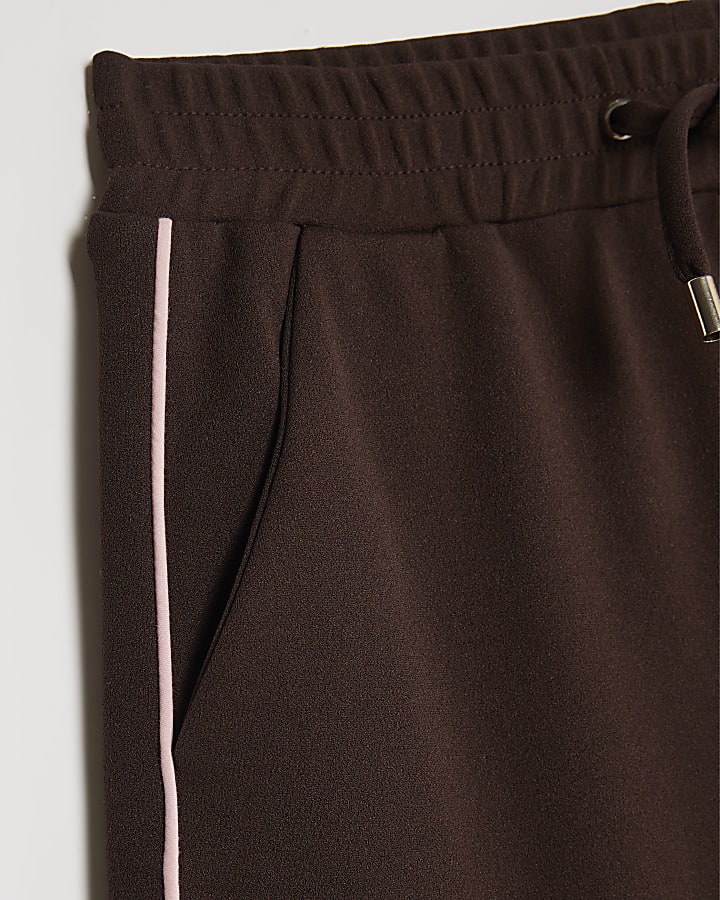 Girls Brown Wide Leg Trousers