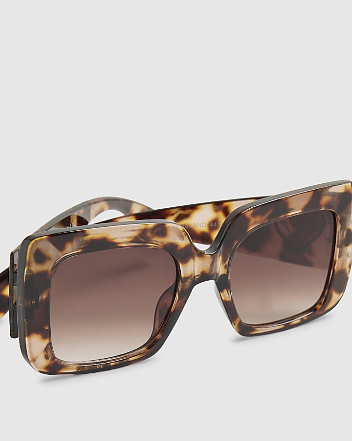 Mini Girls Brown Oversized Sunglasses