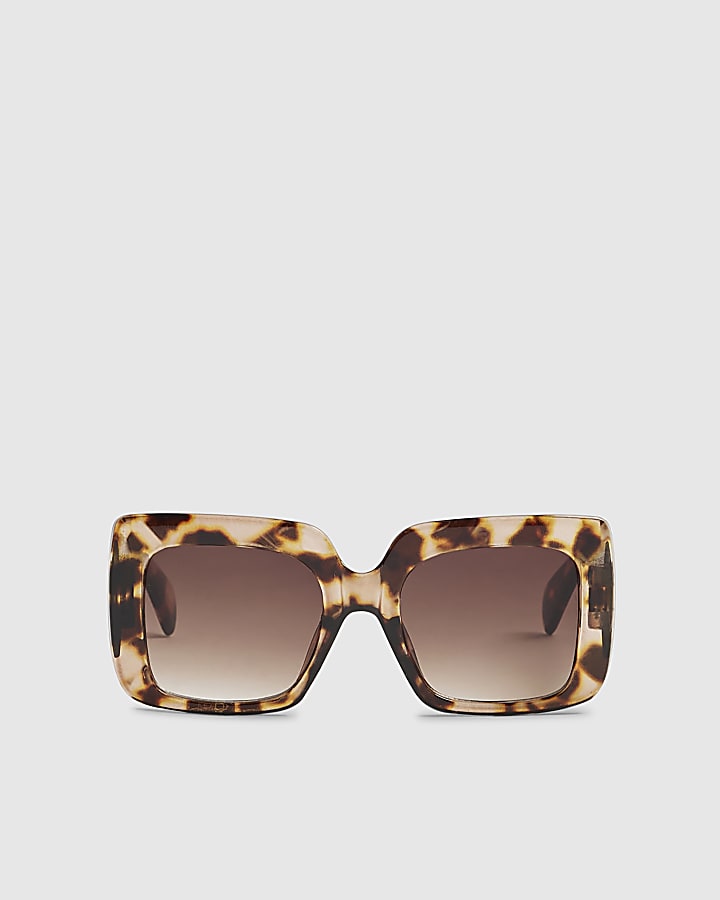 Mini Girls Brown Oversized Sunglasses