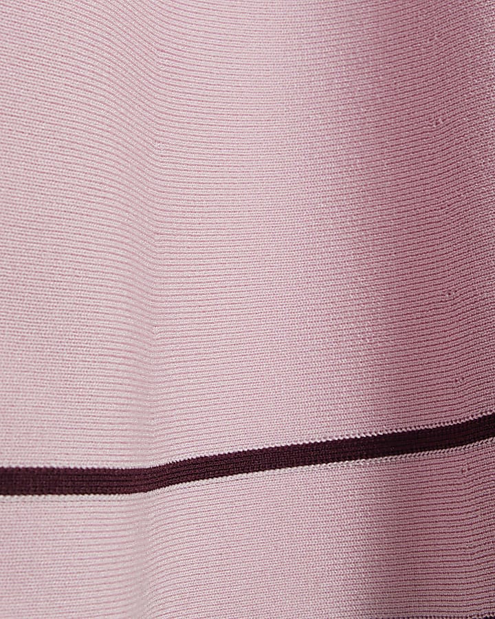 Girls Pink Tipped Button Dress