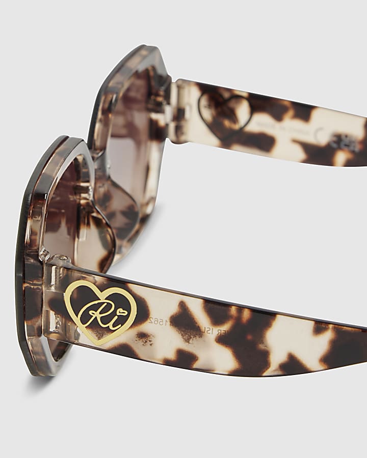 Girls Brown Ombre Oversized Sunglasses