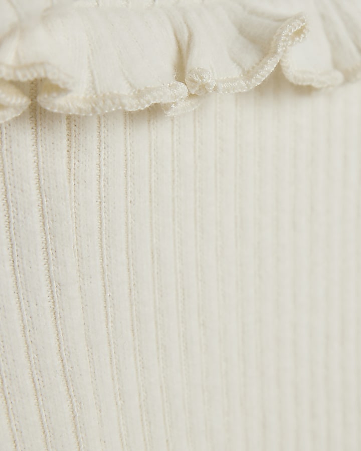 Baby Girl Cream Bow Bodysuit Set