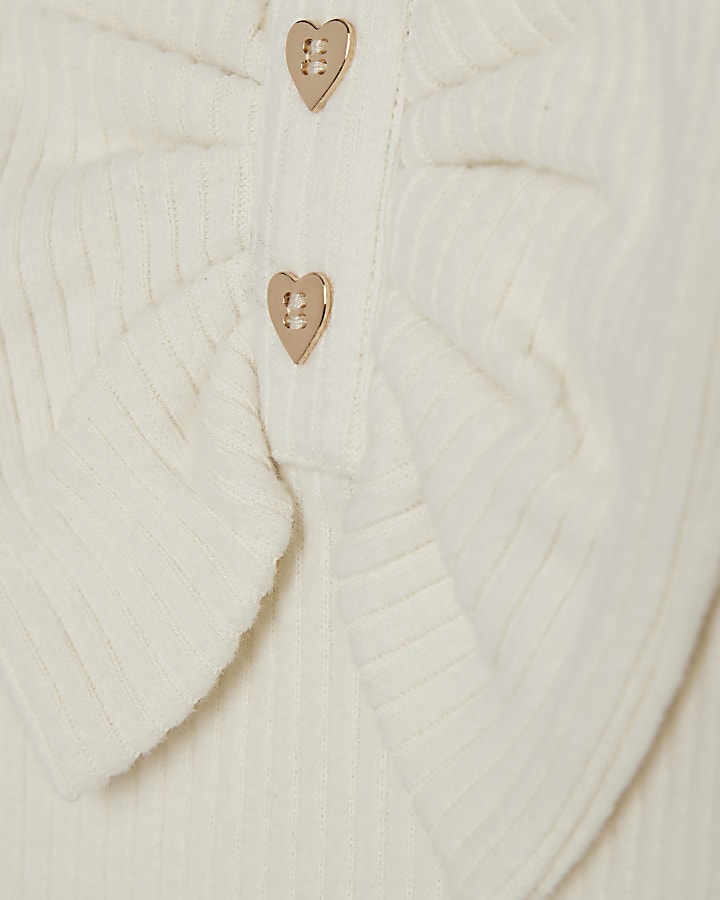Baby Girl Cream Bow Bodysuit Set