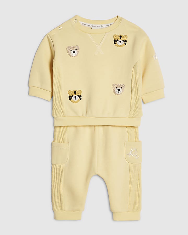 Baby Boys Yellow Character Sweatshirt Set