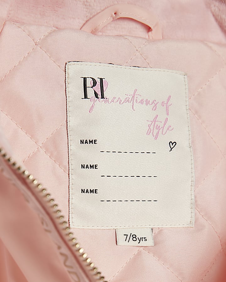 Girls Pink Peplum Rain Mac