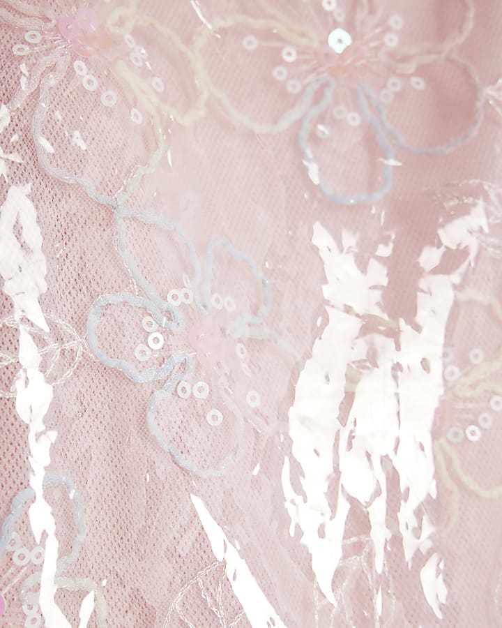 Girls Pink Floral Raincoat