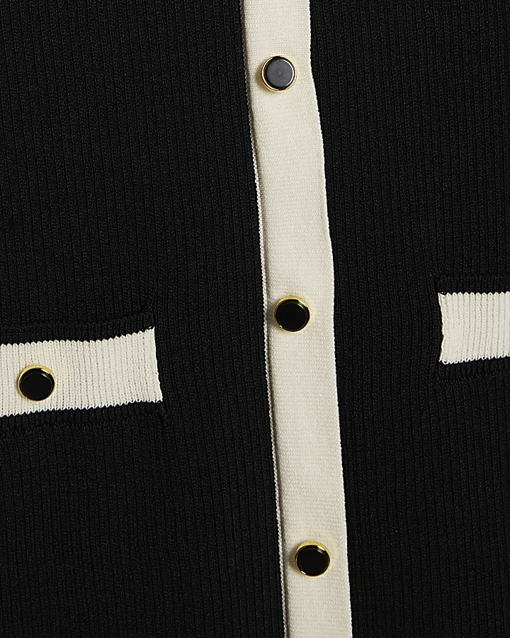 Girls Black Halter Polo Dress