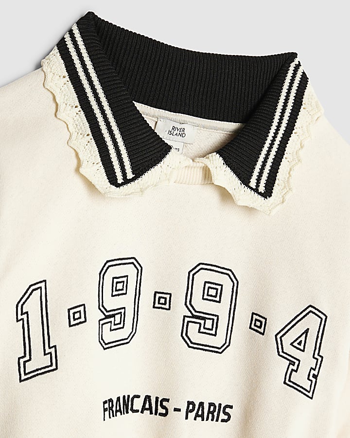 Girls Cream 1994 Sweatshirt Dress
