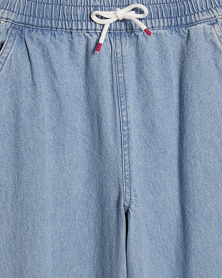 Girls Pink Collared Top And Jeans Set