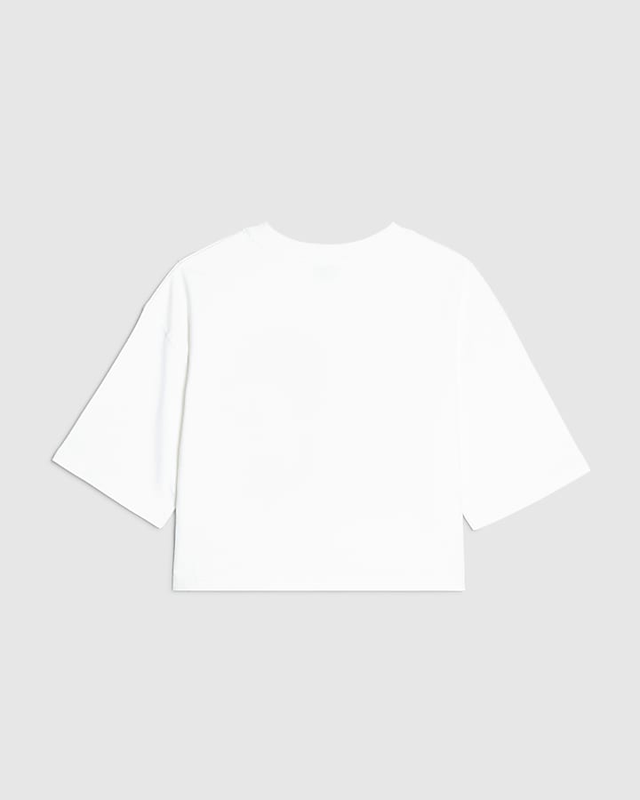 Girls White Smile Sassy Era T-Shirt