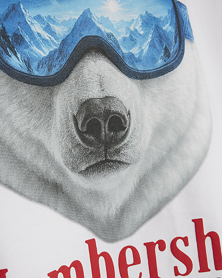 Boys White Polar Bear T-Shirt